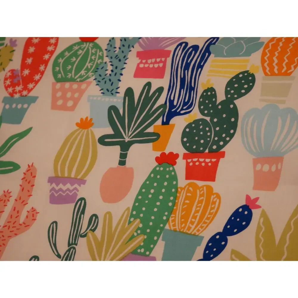 Cactus Pillowcases Set, Handmade Cotton, Standard Size